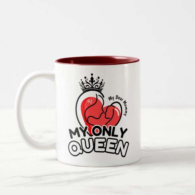Mug 2 Tons 11oz : Ma seule Reine (marron) (Gauche)