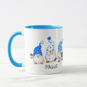 Mug 2 tons avec nom personnalisé 3 Gnome de Noël m