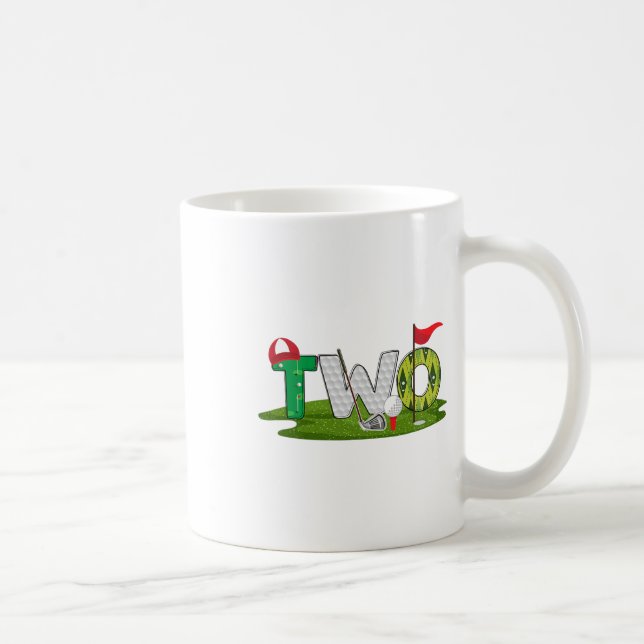 Mug 2e Anniversaire Golf Thème 2 ans Enfants Sport Par (Droite)