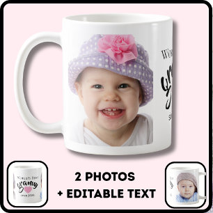 Mug 2Meilleure Mémé du Monde depuis l'An 2 Photo Migno