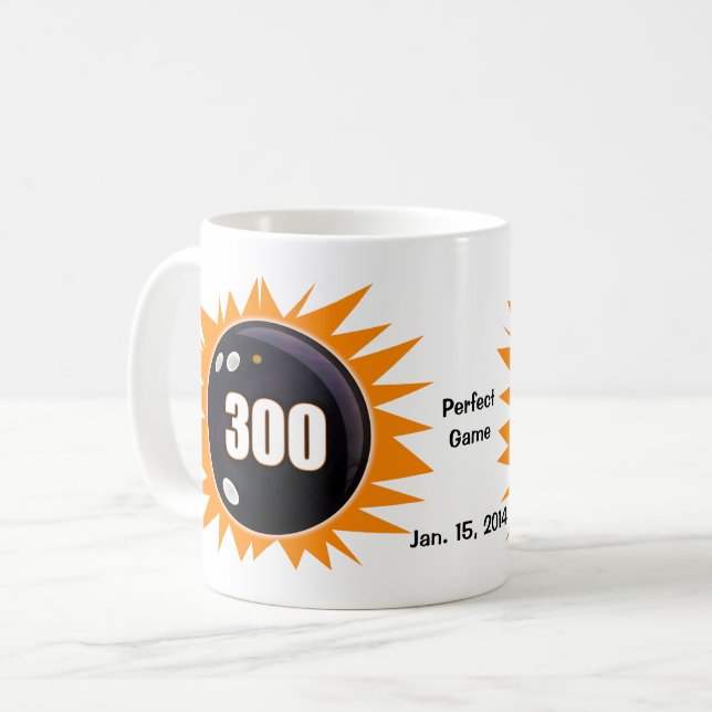 Mug 300 Jeu Orange & Noir (Devant gauche)