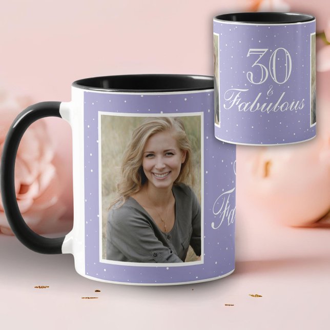 Mug 30 and Fabulous Elegant Birthday Photo  (Créateur téléchargé)