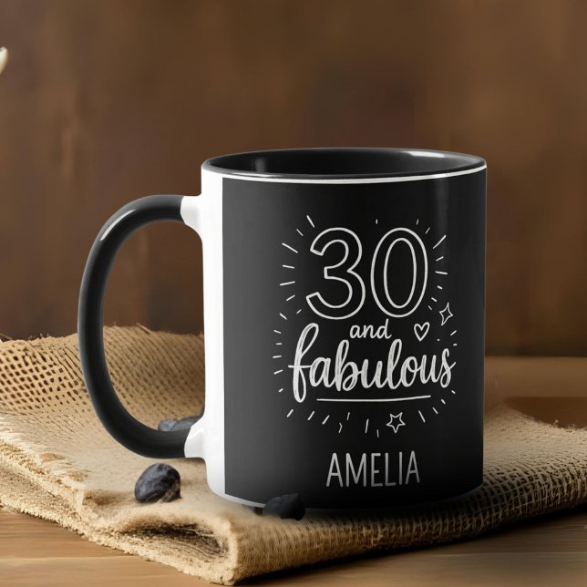 Mug 30 ans et Incroyable Doodle Joyeux 30ème Anniversa (Créateur téléchargé)