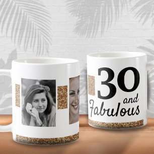 Mug 30 et Fabulous Gold Parties scintillant 2 Photo 30