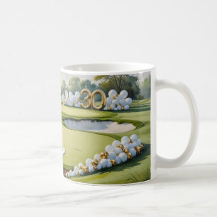 Mug 30e anniversaire de golf sur le golf