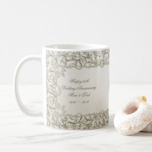 Mug 30ème anniversaire de mariage de perle élégante