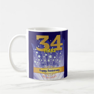 Mug 34e anniversaire de rétablissement personnalisé ch
