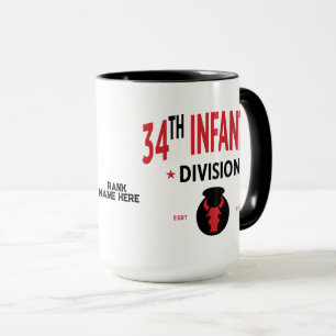 Mug 34e division d'infanterie personnalisable