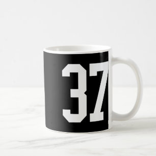 Mug #37 Blanc Numéro 37 Sport Fan Jersey Style
