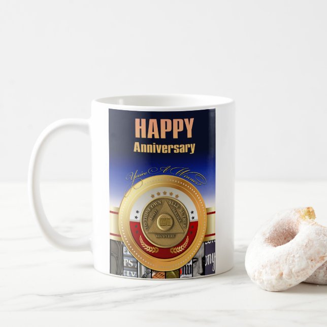 Mug 38 ans NOM PERSONNALISÉ AA Coin Vous êtes un gagna (Avec donut)