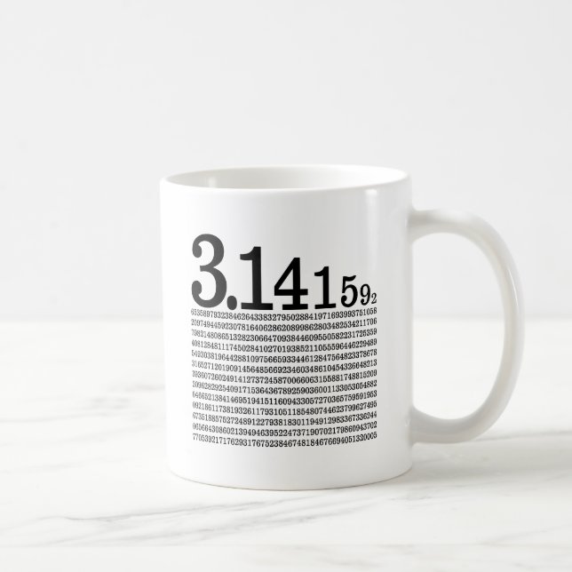 Mug 3,1415926 Pi (Droite)
