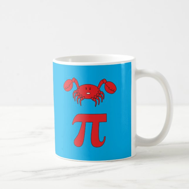 Mug 3.14 Crab Pie Pi Pun Drôle Math Plaisanterie (Droite)