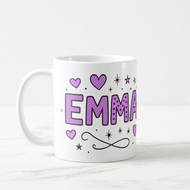 Mug 3 Color Emma 2 . Doodle (Gauche)