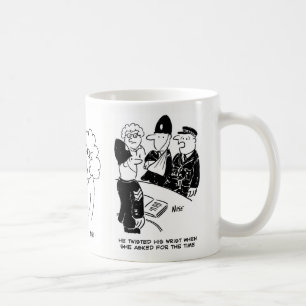 Mug 3 Drôle caricatures de police sur le sujet du temp