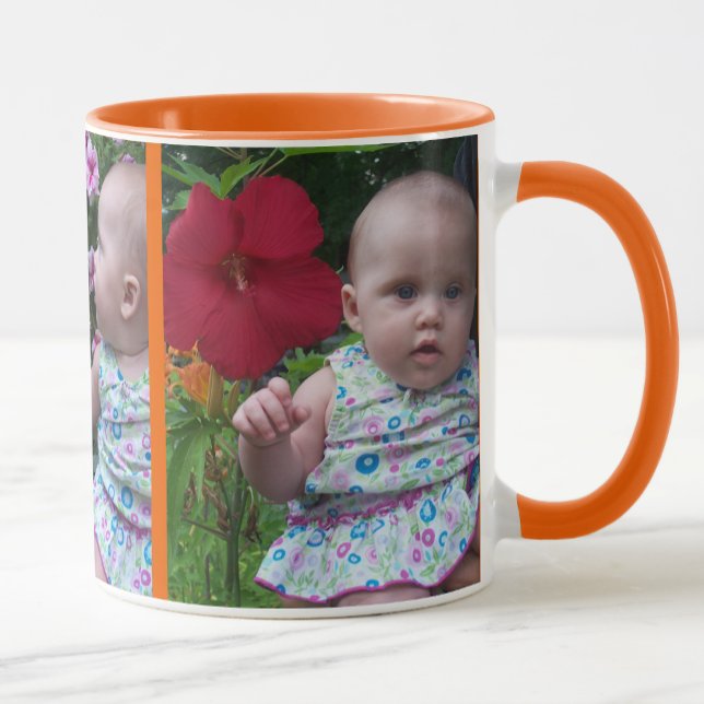 Mug 3 grandes photos Orange Arrière - plan Téléchargem (Créateur téléchargé)