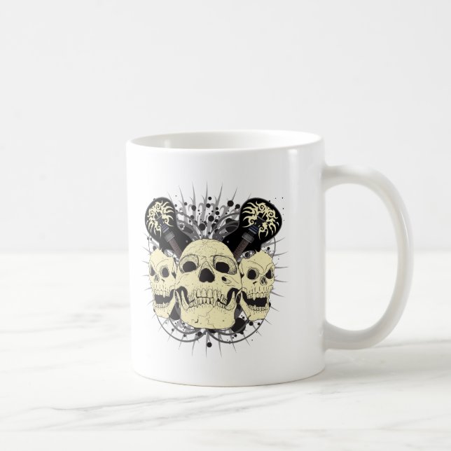 Mug 3 guitares de crâne (Droite)