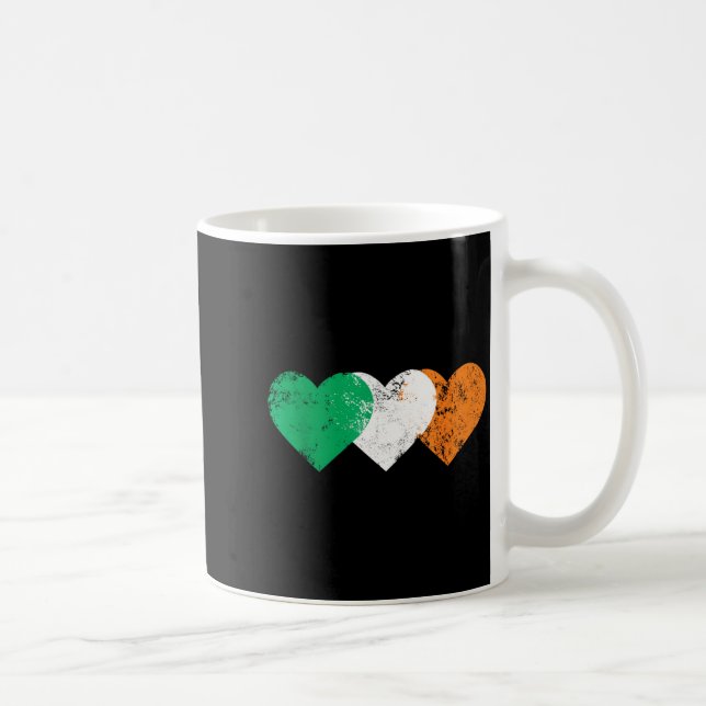 Mug 3 Hearts Ireland Flag St. Patricks Day Irish Flags (Droite)