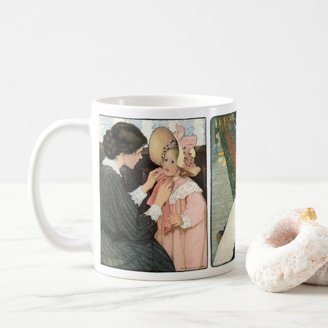 Mug 3 Illustrations différentes par Jessie Willcox Smi (Avec donut)