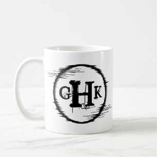 Mug 3 LETTRE MONOGRAPHIQUE INITIALE Cercle Distorti