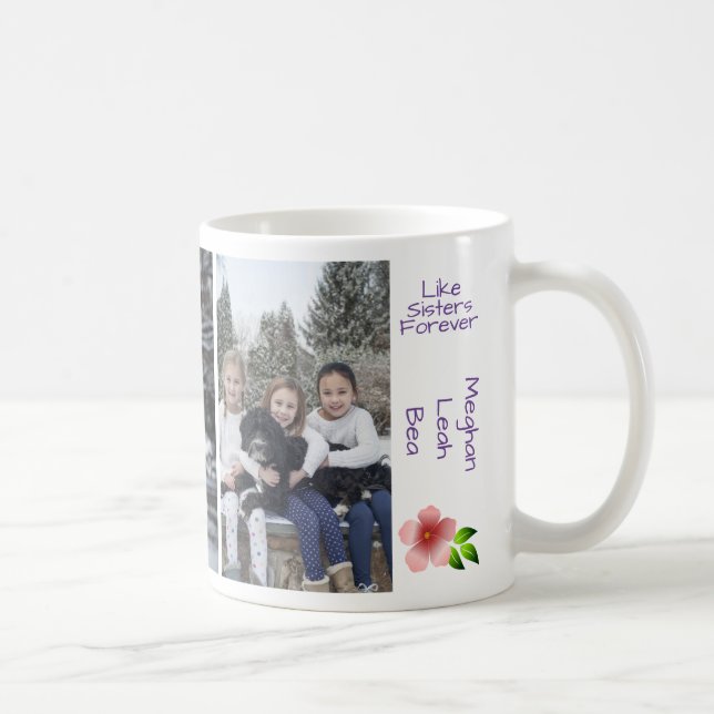 Mug 3 Meilleurs Amis Comme Soeurs Personnalisent Les N (Droite)