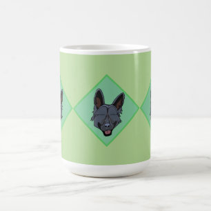 Mug 3 Morceau de diamant vert de berger noir allemand