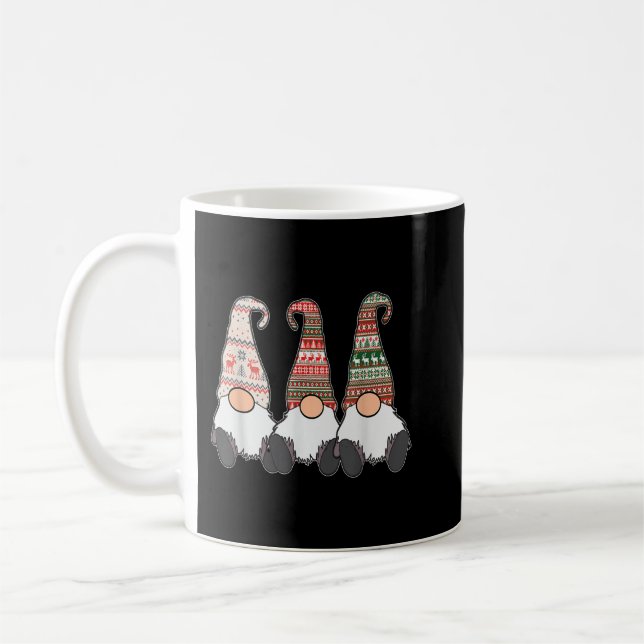 Mug 3 Nordic Gnomes Winter Christmas Swedish Tomte Cut (Gauche)
