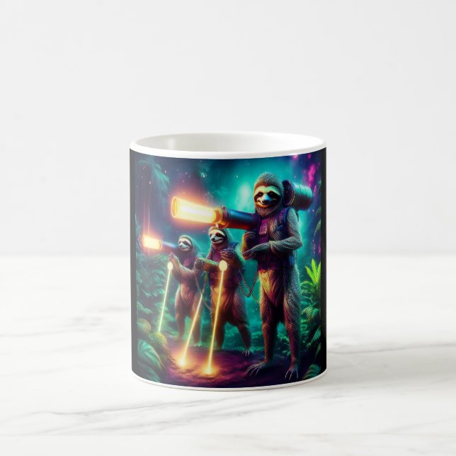 Mug 3 paresseux agents avec leurs lasers dans la jungl (Centre)