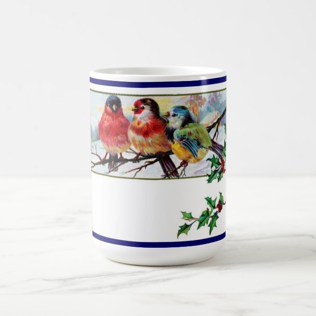 Mug 3 petits oiseaux se reposant sur une branche (Centre)