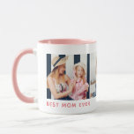 Mug 3 photos personnalisées 'Best Mom Ever'<br><div class="desc">Personnalisez cette tasse moderne et élégante avec 3 photos de vous et de votre mère et tout texte que vous aimez créer un beau cadeau qu'elle chérira. Il fait un grand cadeau de fête des mères ou d'anniversaire. Conseil : Essayez d'utiliser des photos avec des couleurs similaires pour rendre ce...</div>