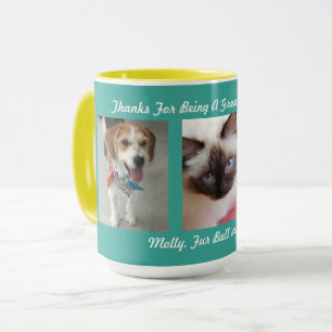 Mug 3 Photos pour animaux de compagnie avec message et