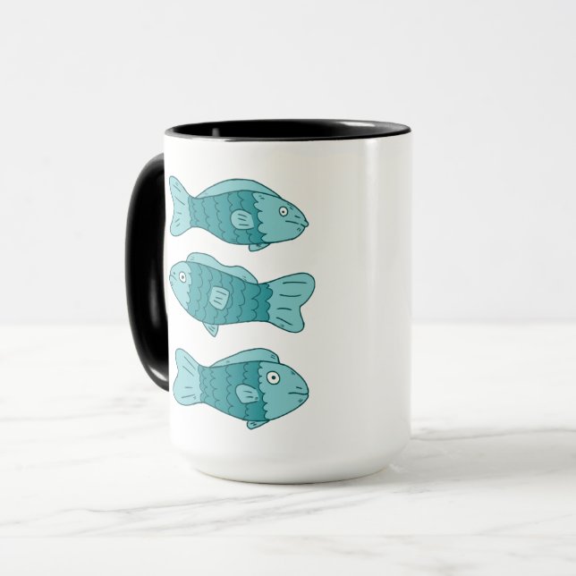 Mug 3 poissons dans l'illustration  (Devant gauche)