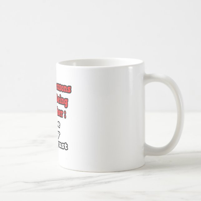 Mug 3 Raisons que j'aime être enseignant (Droite)
