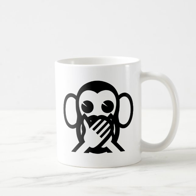 Mug 3 Singes Sages Iwazaru 言 わ ざ Ne る Pas De Mal Emoji (Droite)