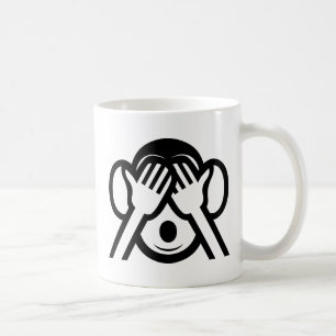 Mug 3 Singes Sages Mizaru 見 ざ る Ne Voir AUCUN Emoji Ma