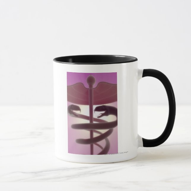 Mug 3d a rendu le caducée médical (Droite)
