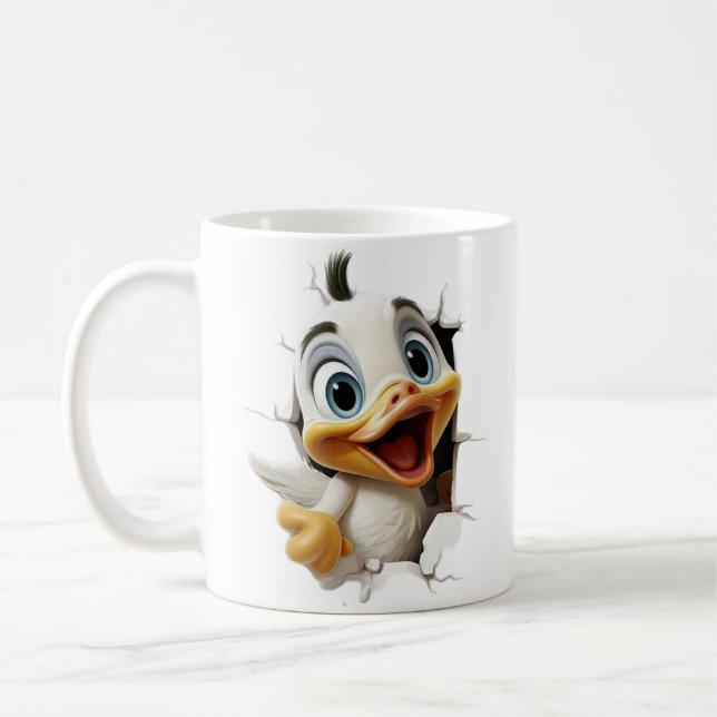 Mug 3D Cute Cartoon Duckling Bursting (Gauche)
