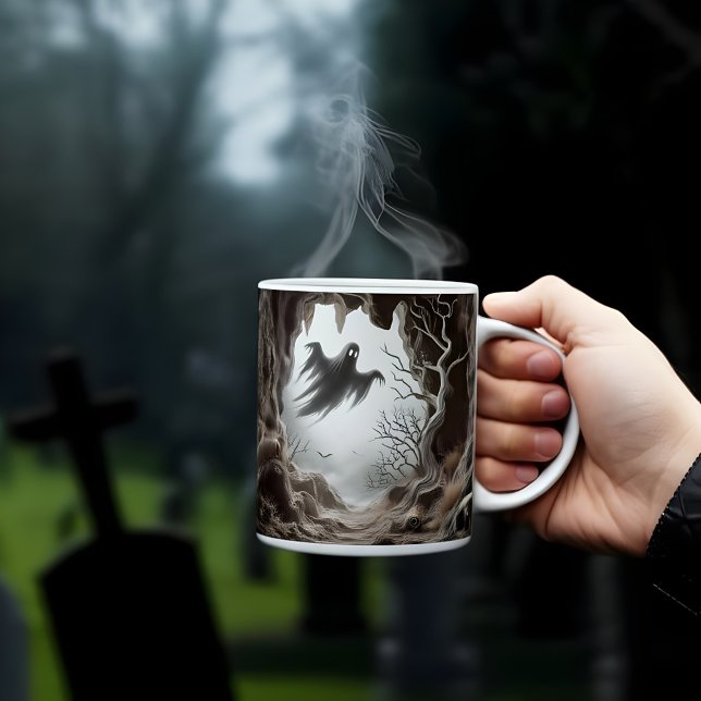 Mug 3D Halloween Éffrayant Fantôme Dans Une Grotte (Créateur téléchargé)