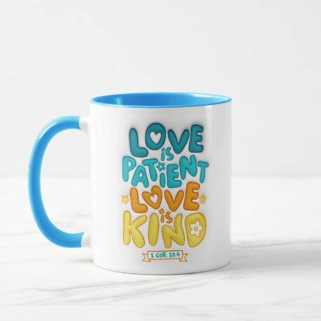 Mug 3D Inflated L'amour est patient, l'amour est bon P (Gauche)