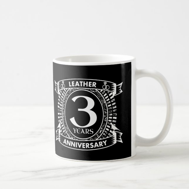 Mug 3e anniversaire mariage crête en détresse (Droite)