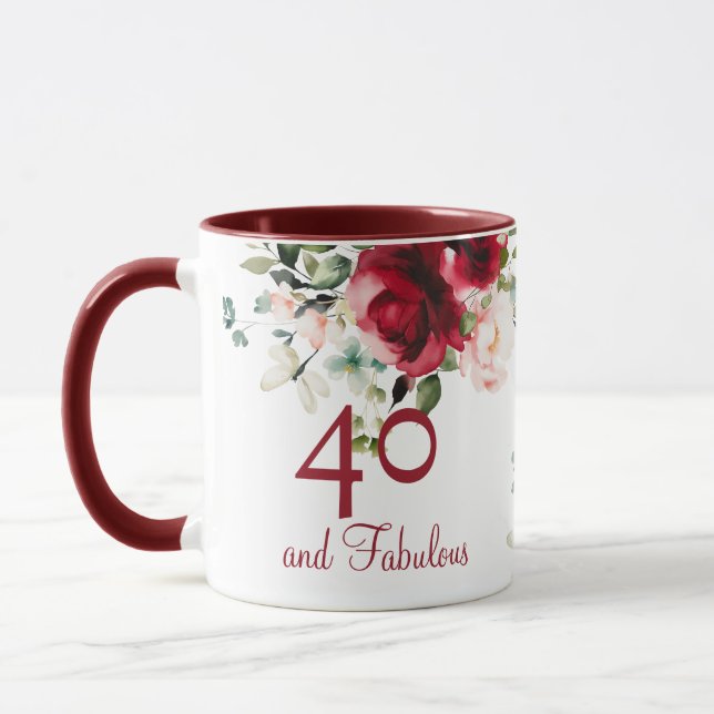 Mug 40 ans et un anniversaire fabuleux (Gauche)