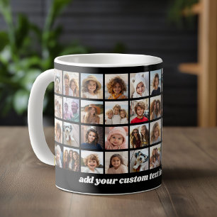Mug 40 Collage de photos - 4 lignes 10 colonnes - Nom