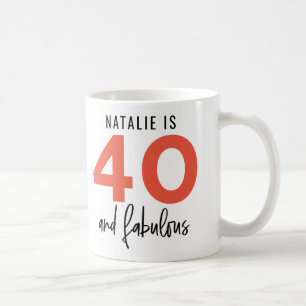 Mug 40 et cadeau audacieux fabuleux de typographie