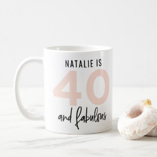 Mug 40 et fabuleux cadeau de typographie audacieux