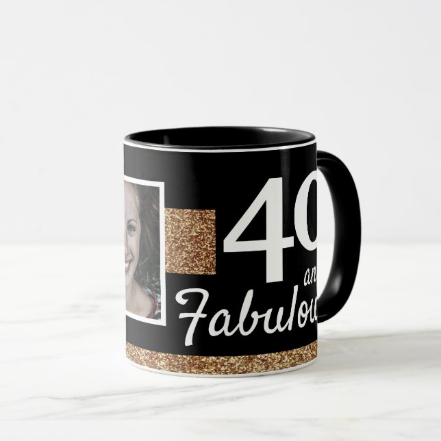 Mug 40 et Fabulous Gold Parties scintillant 2 Photo 40 (Devant droit)
