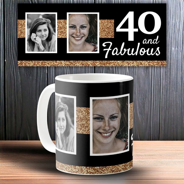 Mug 40 et Fabulous Gold Parties scintillant 2 Photo 40 (Créateur téléchargé)