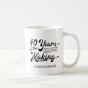 Mug 40e anniversaire 60 ans dans la fabrication person