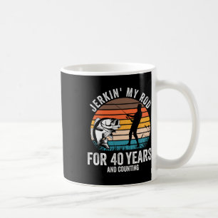 Mug 40e Anniversaire Cadeau Pour Pêcheurs Hommes Drôle