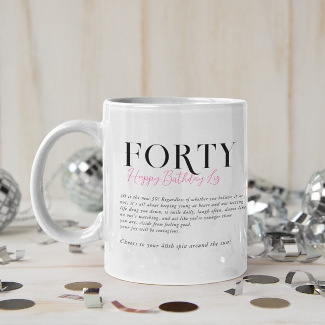 Mug 40e anniversaire de style moderne (Créateur téléchargé)