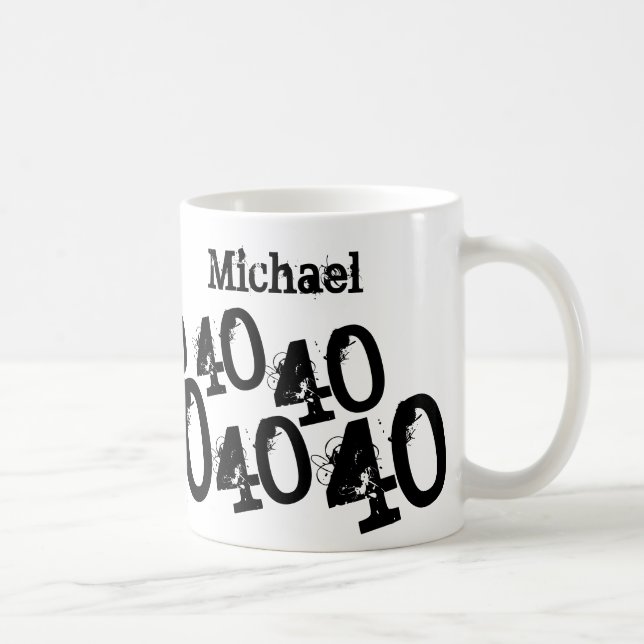 Mug 40e anniversaire Nom personnalisé (Droite)