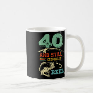 Mug 40e anniversaire Pêche Turning 40 pêcheurs Mens Pu